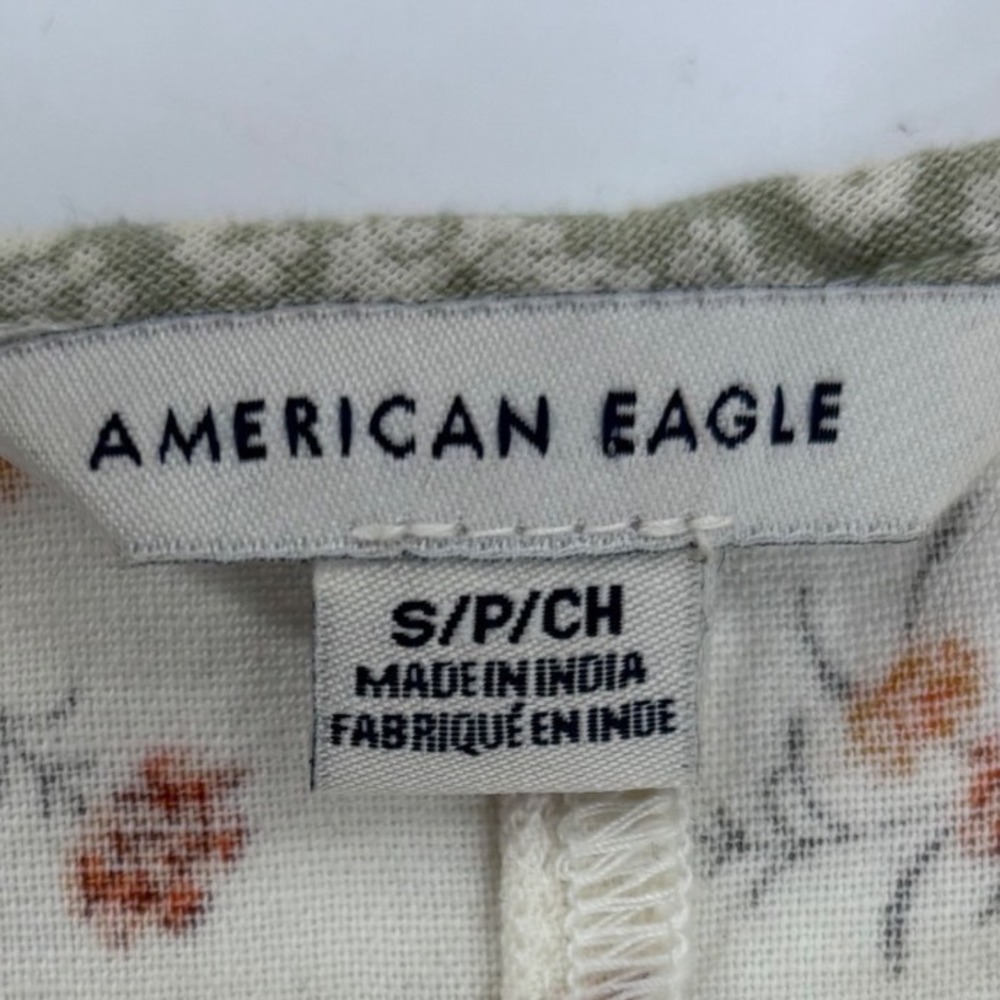 American Eagle Floral Patchwork 2 Piece Set Crop … - image 2